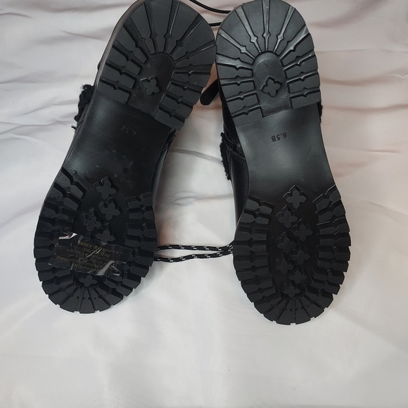 KATE Spade Women's leather faux fur Combat Boot - Picture 11 of 11